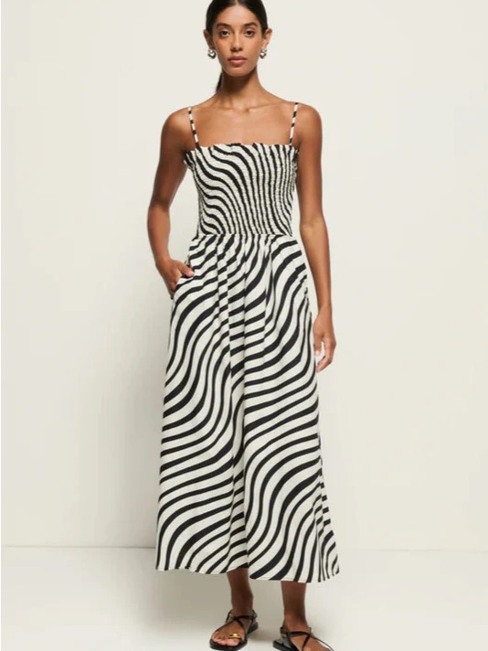 Sibelle Smocked Dress- Swirl Print